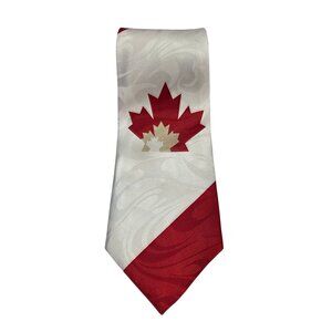 Canada Neck Tie Maple Leaf Red White Empire Trading Classic 4 inch